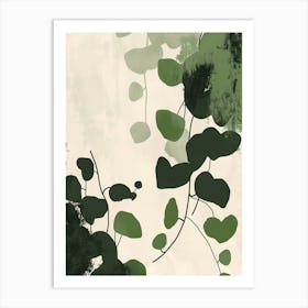 Ivy Plant Minimalist Illustration 4 Art Print