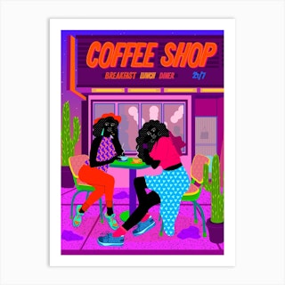 Dallas Coffee Shop Art Print