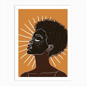 Afro Woman Art Print