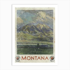 Vintage Travel Poster ― Montana Art Print