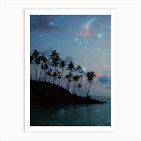 Palm Galaxy Art Print