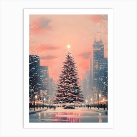 Christmas Tree In The City 1 Art Print