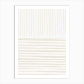 Minimal Lines 1 Beige Art Print