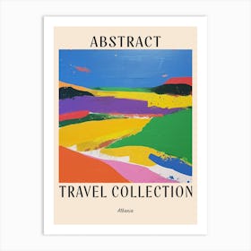 Abstract Travel Collection Poster Albania 1 Art Print