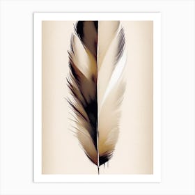 Feather Symbol Abstract Painting Art Print
