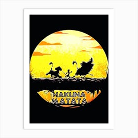 Lion King Hakuna Matata movie Art Print