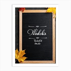 A Maple Leaf Intricately Crafted In Vibrant Yellow And Orange Hues To Showcase Autumns Majesty Re (5) Art Print