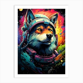 Space Fox Art Print