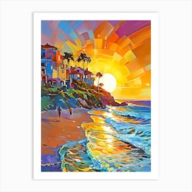 Sunset On The Beach 1 Art Print