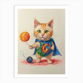 Super Cat Art Print