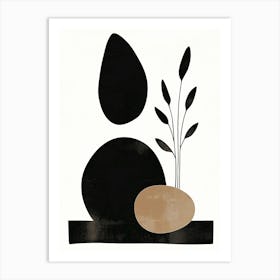 Black And Gold Art Print