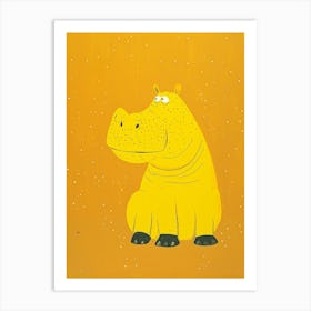 Yellow Hippo 3 Art Print