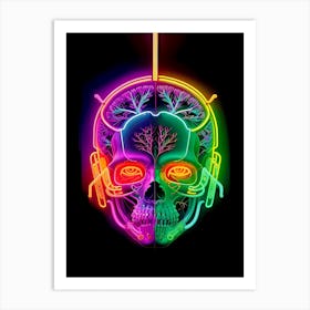 Neon Skull 36 Art Print