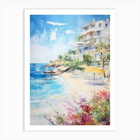 Mediterranean Magic: Beach View Wall Decor Art Print