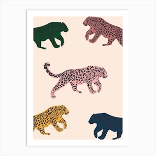 Rainbow Leopard Art Print