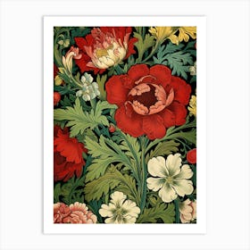 Floral Wallpaper 295 Art Print