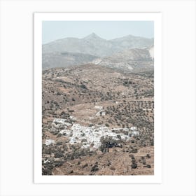 Hillside Haven, Naxos Art Print