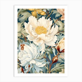 Peony Flower Wallpaper Art Print