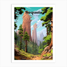 Sequoia National Park California Adventure Travel Art Art Print