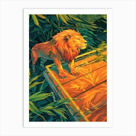 Lion In The Jungle 1 Art Print