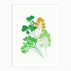 Parsley Spices And Herbs Minimal Line Drawing 1 Art Print