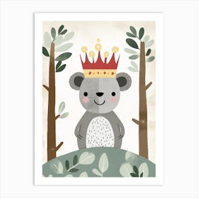 Little Koala 6 Wearing A Crown Art Print