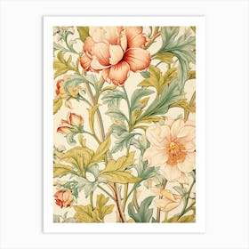 Floral Wallpaper 197 Art Print