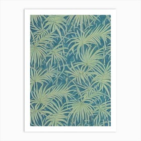 Feather Palm tree Vintage Botanical Art Print