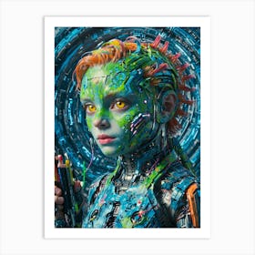 Cyborg Girl Art Print