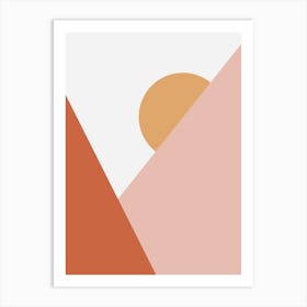 Geometric Sunset Art Print