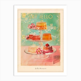 Jelly Dessert Platter Retro Collage 6 Poster Art Print