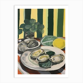 Oysters 4 Italian Still Life Painting Art Print