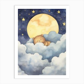 Baby Vole 1 Sleeping In The Clouds Art Print