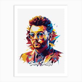 Sam Smith 03 Portrait Music Icon WPAP Pop Art Style Art Print