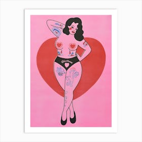 Pin Up Girl 48 Art Print