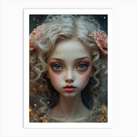 Portrait of a magical fairy 1 Art Print