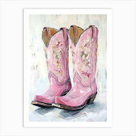 Pink Cowboy Boots 5 Art Print