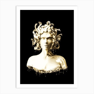 Gold Medusa Art Print