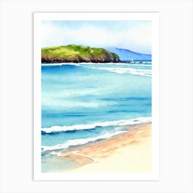 Moffat Beach, Australia Watercolour Art Print