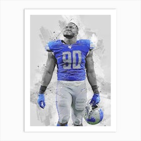 Trey Flowers Detroit Lions Art Print