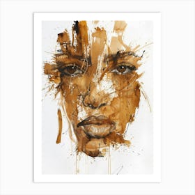 Coffee Stain Painting Art Print