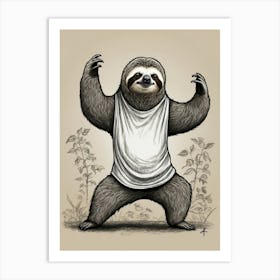 Sloth Yoga Art Print