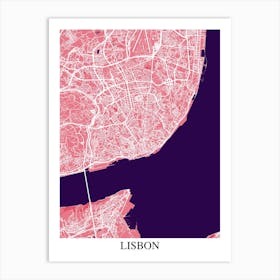 Lisbon Pink Purple Art Print