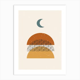 Burger And Moon Art Print