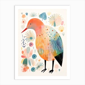 Bird Painting Collage Kiwi 5 Art Print