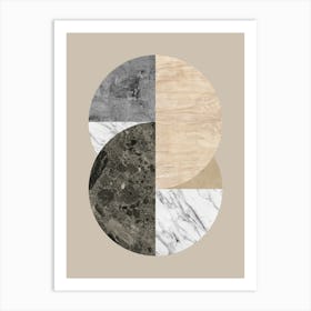 Collage geometric textures 5 Art Print