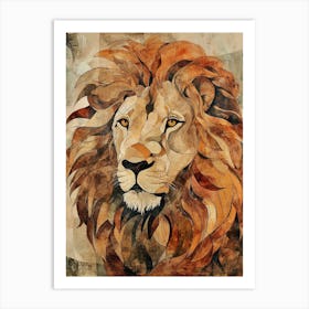 Textured Lion Painting 2 Art Print