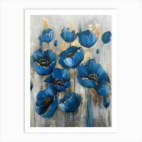 Blue Poppies 18 Art Print