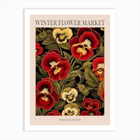 Winter Pansy 2 Winter Flower Market Poster Art Print