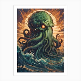 Cthulhu Wakes Up Art Print